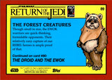 2023 The Forest Creatures Topps Chrome Star Wars Sapphire Edition GREEN 18/60 #89 Return of the Jedi