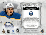 2023-24 Zach Benson Upper Deck The Cup ROOKIE FOUNDATIONS QUAD JERSEY 65/99 REIC RC #F-ZB Buffalo Sabres