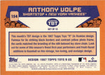 2023 Anthony Volpe Topps Throwback Thursday 1987 TOYS R US DESIGN ROOKIE RC #154 New York Yankees 2