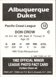 1982 Albuquerque Dukes TCMA COMPLETE 27 CARD SET W/ John Franco & Orel Hershiser #1-27