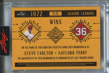 2025 Steve Carlton Gaylord Perry Leaf Seasons in the Sun SEASON LEADERS RAINBOW FOIL DUAL JERSEY BAT 05/15 RELIC #SL-33 Phillies Indians HOF