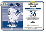 2022 Hyeon-Jong Wang Panini Absolute TOOLS OF THE TRADE DUAL PATCH 41/49 RELIC #TTT2-HY Texas Rangers