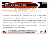 2012 Bryce Harper Topps Update GOLD SPARKLE #US299 Washington Nationals