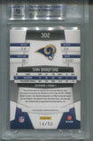 2010 Sam Bradford Panini Certified ROOKIE MIRROR BLUE TRIPLE RELIC AUTO 14/50 AUTOGRAPH RC BGS 8.5/10 #302 St. Louis Rams 8835