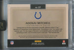 2024 Adonai Mitchell Panini One GREEN ROOKIE DUAL PATCH AUTO 44/45 AUTOGRAPH RELIC #37 Indianapolis Colts