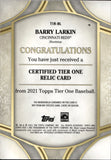 2021 Barry Larkin Topps Tier One JERSEY 223/299 RELIC #T1R-BL Cincinnati Reds HOF