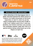 2024 Heston Kjerstad Topps Transcendent Collection TRANSCENDENT ICONS CHROME ROOKIE RC #54 Baltimore Orioles