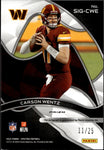 2022 Carson Wentz Panini Spectra GREEN SCOPE AUTO JERSEY NUMBER 11/25 AUTOGRAPH #SIG-CWE Washington Commanders