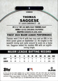 2025 Thomas Saggese Topps Finest ORANGE REFRACTOR ROOKIE 14/25 RC #9 St. Louis Cardinals