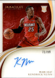 2019-20 Kendrick Nunn Panini Immaculate ROOKIE AUTO 71/99 AUTOGRAPH RC #IRI-KDN Miami Heat
