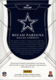2021 Micah Parsons Panini National Treasures ROOKIE PRODIGY JUMBO PATCH AUTO 08/25 AUTOGRAPH RELIC RC #PPA-MP Dallas Cowboys