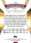 2024 Jayden Daniels Topps Resurgence ROOKIE RC #196 Washington Commanders