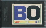 1990 Bo Jackson Score BO KNOWS SGC 7 #697 Kansas City Royals 3377