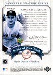 2003 Ryne Duren Upper Deck Yankees Signature Series PRIDE OF NEW YORK AUTO AUTOGRAPH #PN-RD New York Yankees