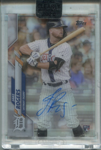 2020 Jake Rogers Topps Clearly Authentic ROOKIE AUTO AUTOGRAPH RC #CCA-JR Detroit Tigers