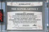 2025 Bob Lemon Don Drysdale Whitey Ford Juan Marichal Tom Seaver Steve Carlton Randy Johnson Leaf Superlative 7 PIECE RAINBOW FOIL JERSEY BAT 6/8 RELIC #TS7-7 Indians Yankees Mets Mariners Dodgers Giants Phillies HOF