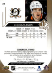 2024-25 Leo Carlsson Upper Deck SP Authentic LIMITED AUTO AUTOGRAPH #29 Anaheim Ducks