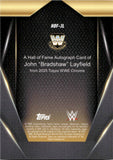 2025 John "Bradshaw" Layfield Topps Chrome GREEN REFRACTOR HALL OF FAME AUTO 062/150 AUTOGRAPH #HOF-JL WWE Legend