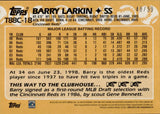 2023 Barry Larkin Topps Series 1 GREEN REFRACTOR 1988 DESIGN 48/99 #T88C-18 Cincinnati Reds HOF