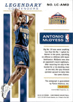 2019-20 Antonio McDyess Panini Contenders LEGENDARY CONTENDERS AUTO 187/199 AUTOGRAPH #LC-AMD Denver Nuggets
