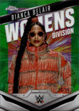 2025 Bianca Belair Topps Chrome WOMENS DIVISION GREEN REFRACTOR 50/99 #WD-BIA