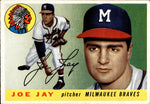 1955 Joe Jay Topps #134 Milwaukee Braves BV $20