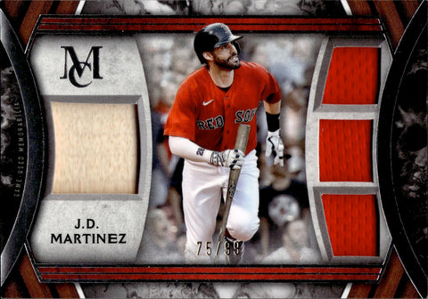 2022 J.D. Martinez Topps Museum Collection PRIMARY PIECES QUAD JERSEY BAT 75/99 RELIC #SPPPQR-JM Boston Red Sox