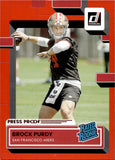 2022 Brock Purdy Panini Donruss RED PRESS PROOF ROOKIE RC #374 San Francisco 49ers