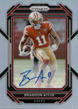 2022 Brandon Aiyuk Panini Prizm HOLO SILVER AUTO AUTOGRAPH #266 San Francisco 49ers