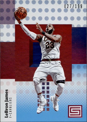 2017-18 LeBron James Panini Status BLUE 027/199 #28 Cleveland Cavaliers