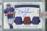 2019 Daniel Jones Panini National Treasures ROOKIE NFL GEAR TRIPLE JERSEY BALL AUTO 32/49 AUTOGRAPH RELIC #RST-DJ New York Giants