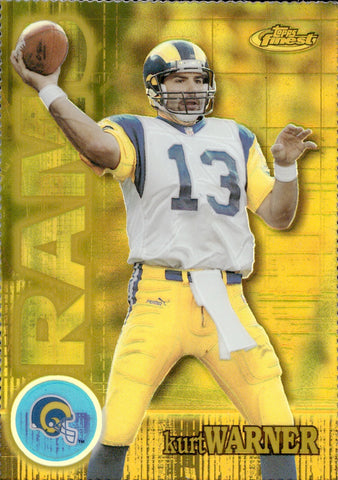 2000 Kurt Warner Topps Finest GOLD REFRACTOR DIE CUT 161/300 #25 St. Louis Rams HOF