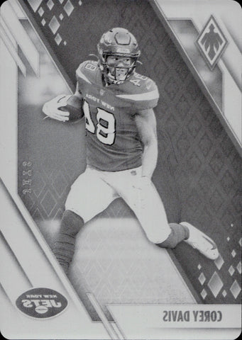 2021 Corey Davis Panini Phoenix BLACK PRINTING PLATE 1/1 ONE ONE #90 New York Jets