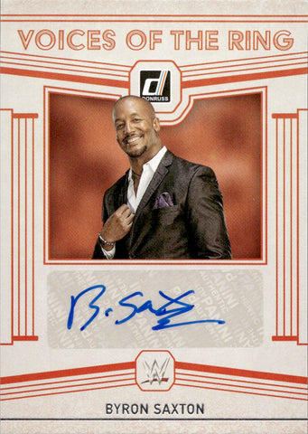 2024 Byron Saxton Panini Chronicles DONRUSS VOICES OF THE RING AUTO AUTO #VR-BSX Monday Night Raw 1