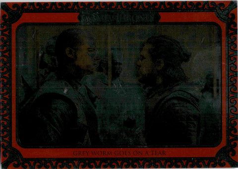 2021 Grey Worm Goes on a Tear Rittenhouse Game of Thrones The Iron Anniversary Series 2 RED 07/25 #186