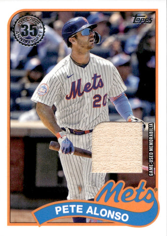 2024 Pete Alonso Topps Series 1 BAT 1989 DESIGN RELIC #89BR-PA New York Mets