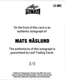 2025 Mats Naslund Leaf Metal Legends LEAF ORIGINALS 1948 PINK PRISMATIC AUTO 2/5 AUTOGRAPH #LO-MN1 Montreal Canadiens