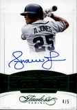 2017 Andruw Jones Panini Flawless GREEN FOIL GREATS AUTO 4/5 AUTOGRAPH #GA-AJ Atlanta Braves