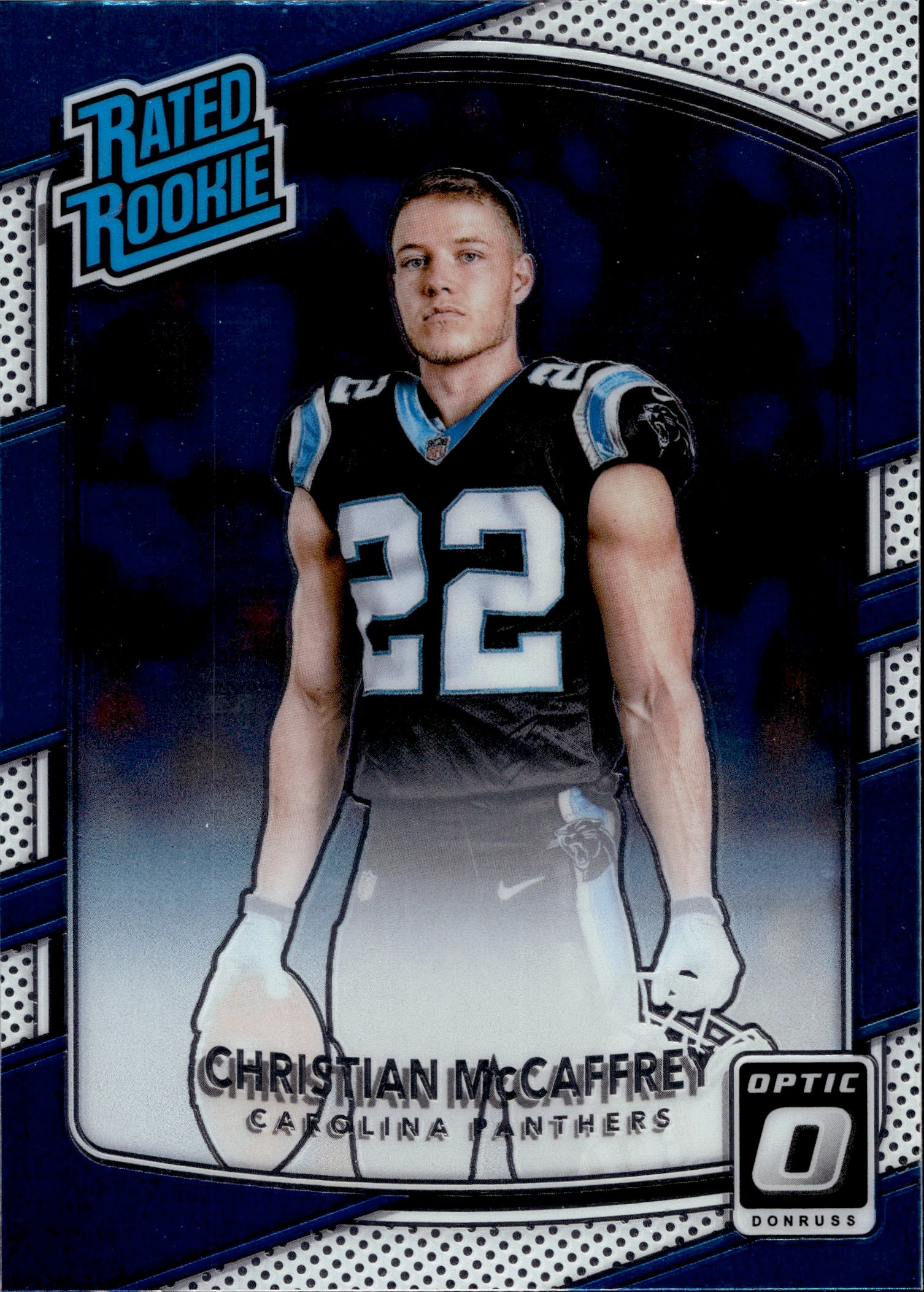 CHRISTIAN McCAFFREY ROOKIE CARD 2017 Panini Carolina Panthers NFL Football  RC