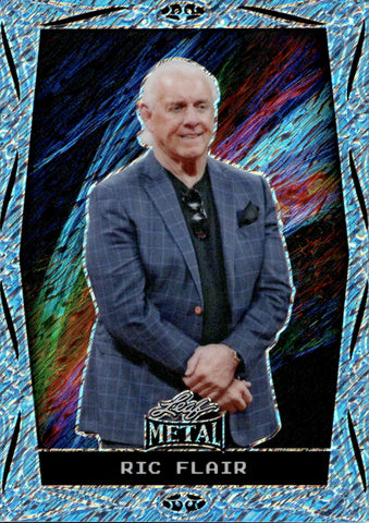 2024 Ric Flair Leaf Metal Legends DIAGONAL LIGHT BLUE SHIMMER 5/8 #38 WWE Legend