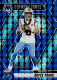 2025 Bryce Young Panini Mosaic INTERNATIONAL GAME BLUE MOSAIC PRIZM #269 Carolina Panthers