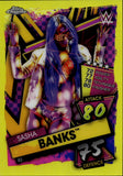 2021 Sasha Banks Topps Chrome Slam Attax YELLOW REFRACTOR 13/99 #93 Friday Night Smackdown
