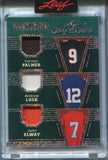 2025 Carson Palmer Andrew Luck John Elway Leaf Glory of the Game SPECKLE TRADITION TRIPLE GAME USED JERSEY NUMBER 9/9 RELIC #T-11 Bengals Colts Broncos