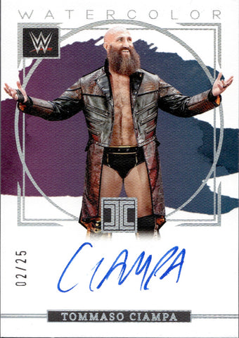 2023 Tommaso Ciampa Panini Impeccable WATERCOLOR SILVER AUTO 2/25 #WS-TCM