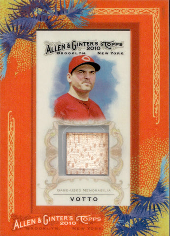 2010 Joey Votto Topps Allen & Ginter GAME-USED MEMORABILIA BAT RELIC #AGR-JV Cincinnati Reds