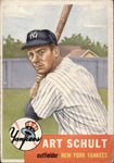 1953 Art Schult Topps ROOKIE RC #167 New York Yankees BV $60