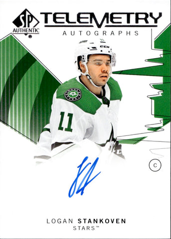 2024-25 Logan Stankoven Upper Deck SP Authentic TELEMETRY AUTO AUTOGRAPH #T-LS Dallas Stars