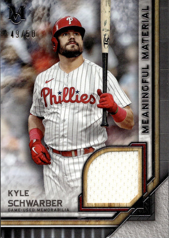 2023 Kyle Schwarber Topps Museum Collection MEANINGFUL MATERIAL JERSEY 49/50 RELIC #MMR-KSC Philadelphia Phillies