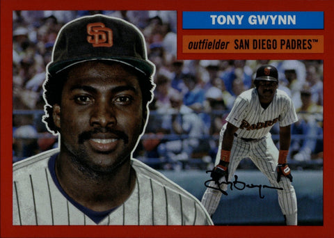 2023 Tony Gwynn Topps Archives RED FOIL 1956 DESIGN 35/50 #63 San Diego Padres HOF