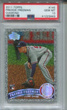 2011 Freddie Freeman Topps DIAMOND ANNIVERSARY ROOKIE RC PSA 10 #145 Atlanta Braves 3443